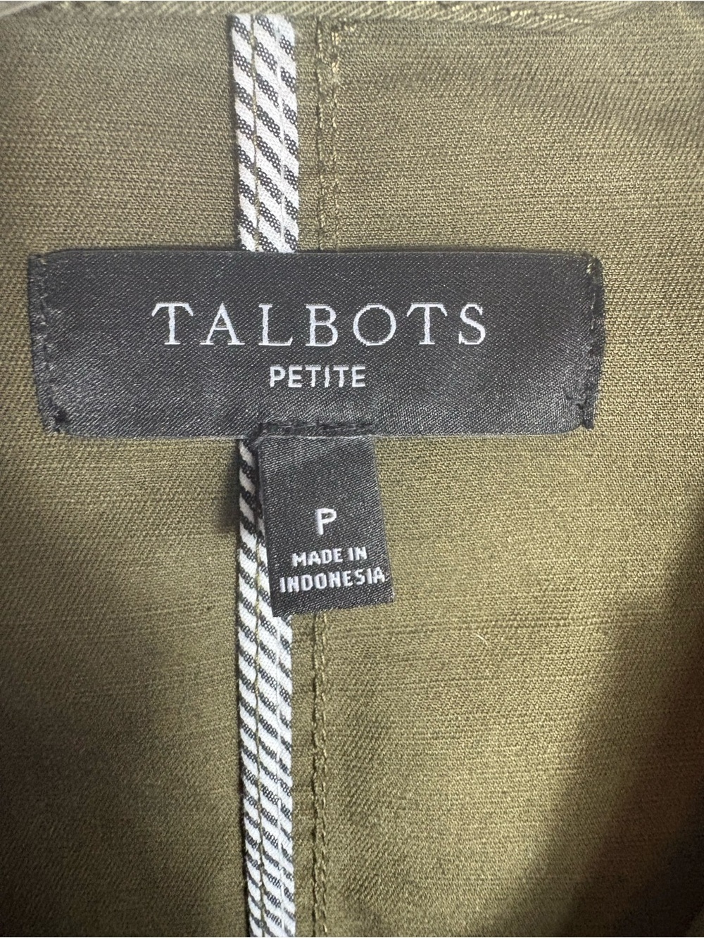 TALBOTS Lightweight Field / Utility Jacket in Deep Olive Green Size 4P (PETITE) - Picture 7 of 11